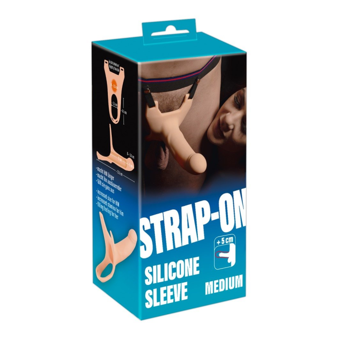 STRAP-ON SILICONE SLEEVE MEDIUM 5 CM