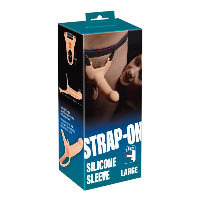 STRAP-ON SILICONE SLEEVE LARGE 6 CM