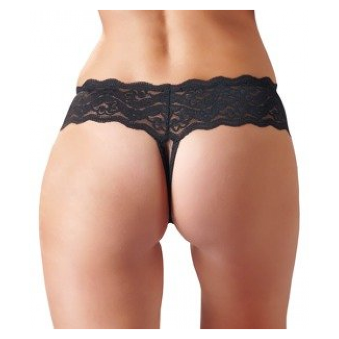 TANGA  CON PERLAS COLOR NEGRO COTELLI 2320061