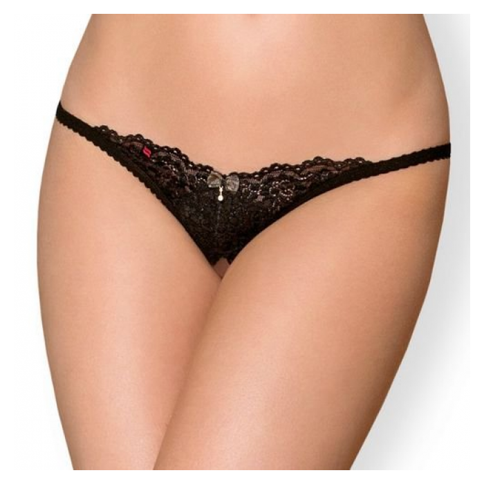 OBSESSIVE 852-THC-1-TANGA ABIERTO COLOR NEGRO