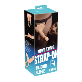 VIBRATING STRAP-ON SILICONE SLEEVE LARGE 6 CM-594601
