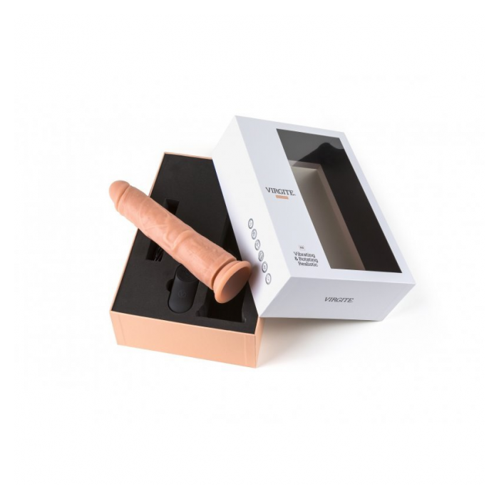 VIBRADOR Y ROTADOR REALÍSTICO R8 21CM C/ CONTROL REMOTO