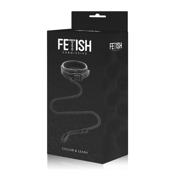 FETISH SUBMISSIVE COLLAR WITH LEASH