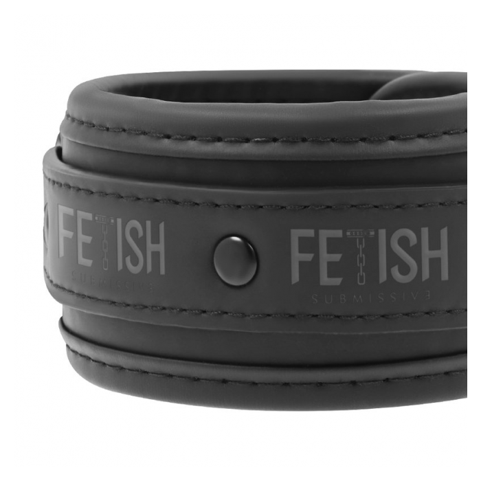 FETISH SUBMISSIVE HANDCUFFS VEGAN LEATHER