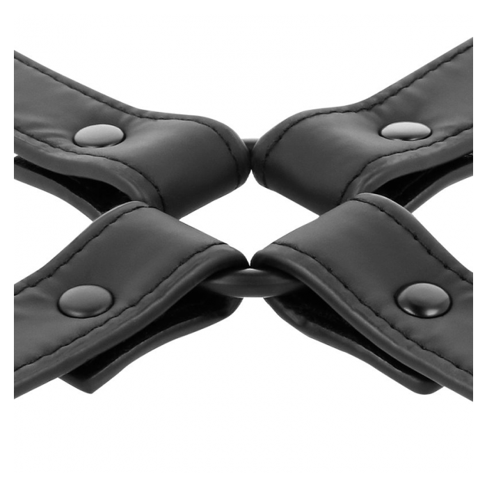 FETISH SUBMISSIVE HOG TIE VEGAN LEATHER