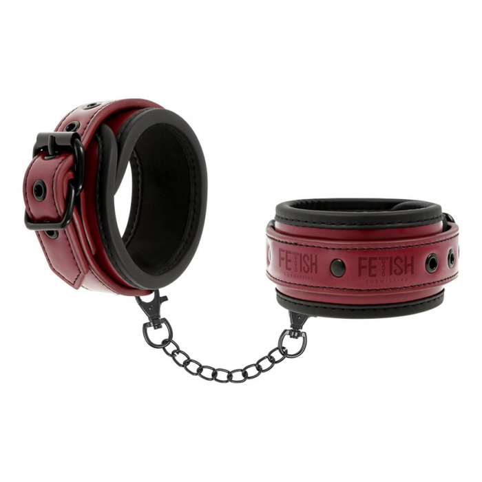 FETISH SUBMISSIVE HANDCUFFS VEGAN LEATHER