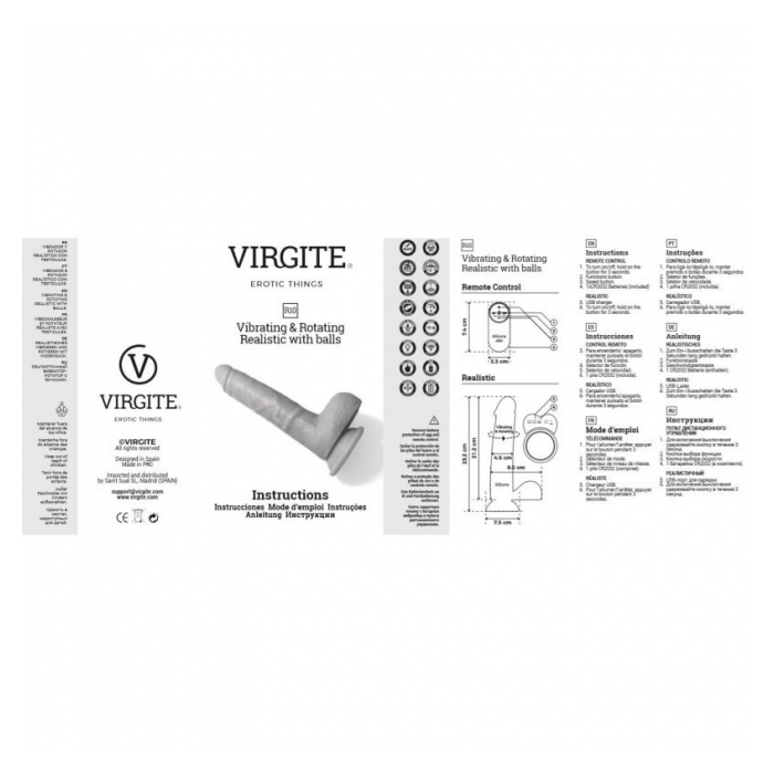 VIBRADOR Y ROTADOR REALÍSTICO R10 y CONTROL REMOTO de Virgite