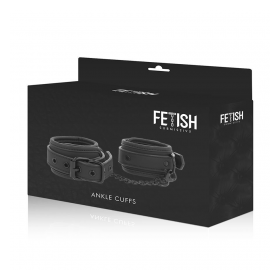 FETISH SUBMISSIVE ANKLE CUFFS VEGAN LEATHER