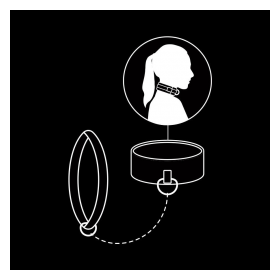 FETISH SUBMISSIVE COLLAR WITH LEASH