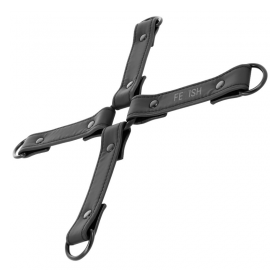 FETISH SUBMISSIVE HOG TIE VEGAN LEATHER