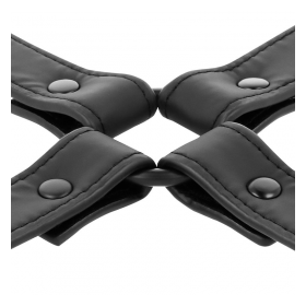 FETISH SUBMISSIVE HOG TIE VEGAN LEATHER