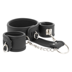 FETISH SUBMISSIVE BOUND NECK TO WRIST RESTRAINTS