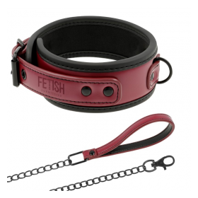 FETISH SUBMISSIVE COLLAR WITH LEASH