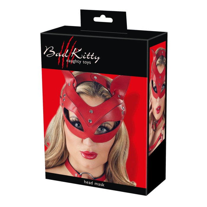 HEAD MASK RED -BAD KITTY