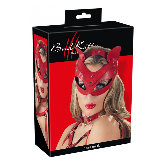 HEAD MASK RED -BAD KITTY