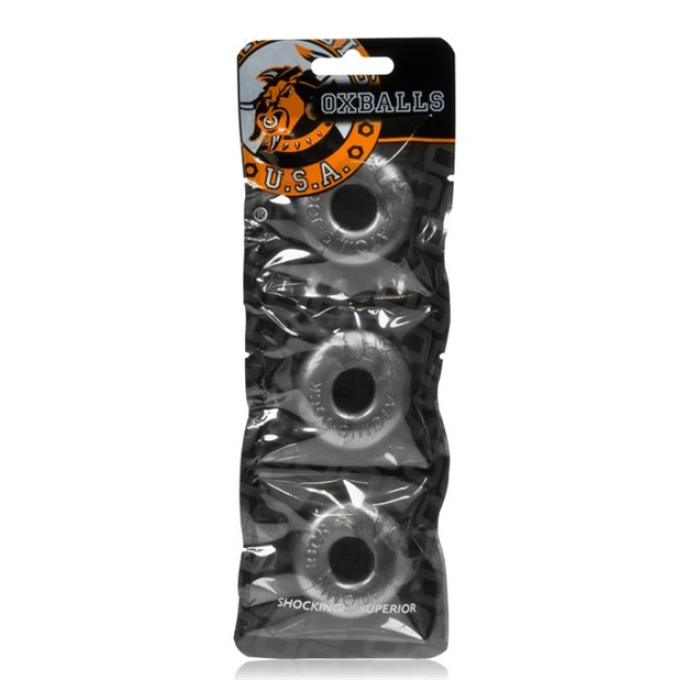 OXBALLS RINGER3PACK COCKRING COLOR STEEL