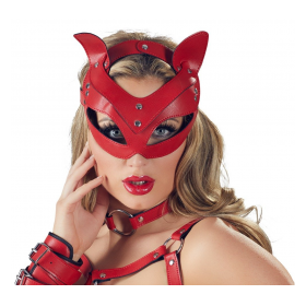 HEAD MASK RED -BAD KITTY