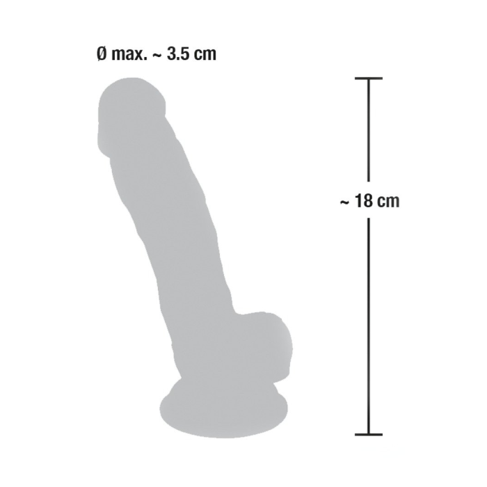 MEDICAL SILICONE DILDO 18CM.