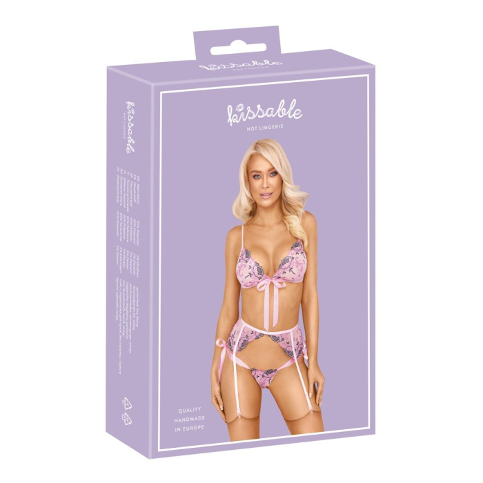 KISSABLE HOT LINGERIE-SET ROSA 3PCS-2214334