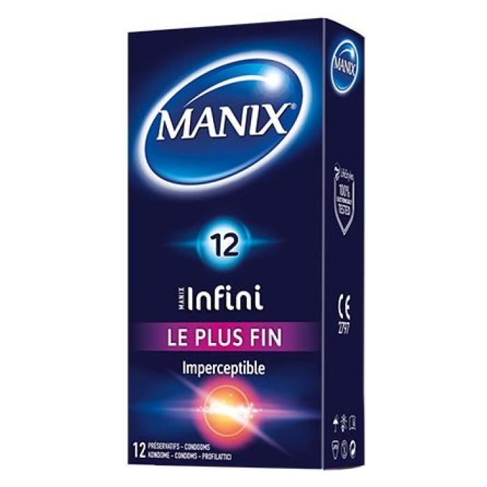 MANIX INFINI- PRESERVATIVOS FINOS 12 UNIDADES