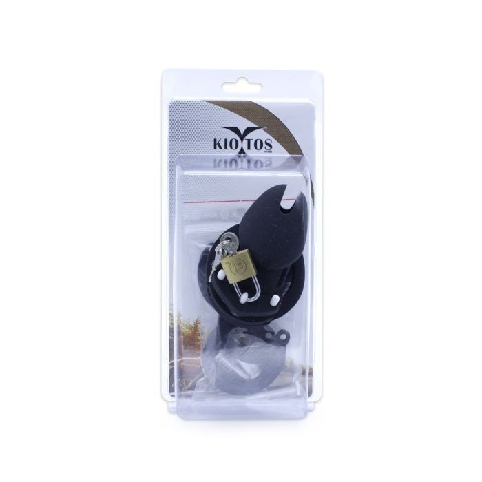 SILICONE ADJUSTABLE CHASTITY DEVICE BLACK