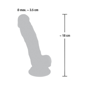 MEDICAL SILICONE DILDO 18CM.