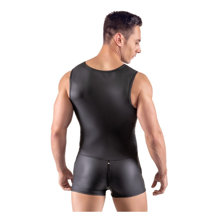 SVENJOYMENT 2150468- BODY NEGRO PARA HOMBRE SIN MANGAS.