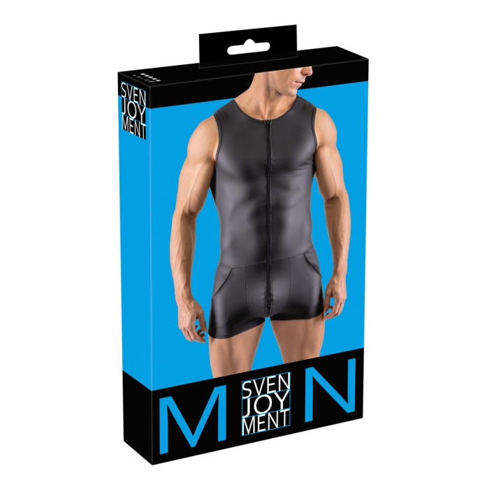 SVENJOYMENT 2150468- BODY NEGRO PARA HOMBRE SIN MANGAS.