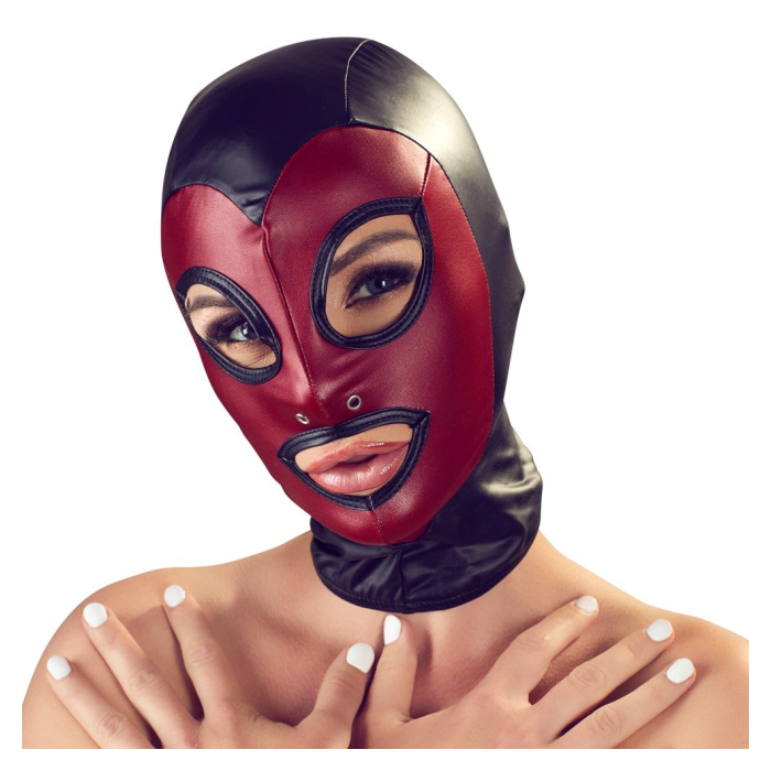 HEAD MASK-ROJA Y NEGRA DE BAD KITTY