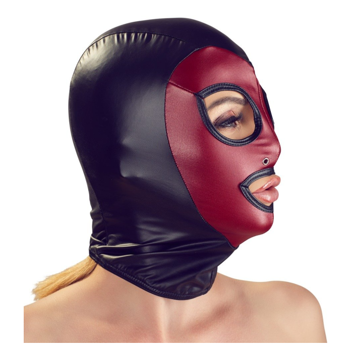 HEAD MASK-ROJA Y NEGRA DE BAD KITTY