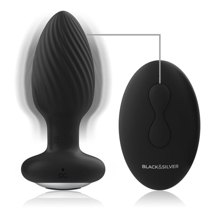 WELLS REMOTE C. ANAL PLUG DE BLACK & SILVER