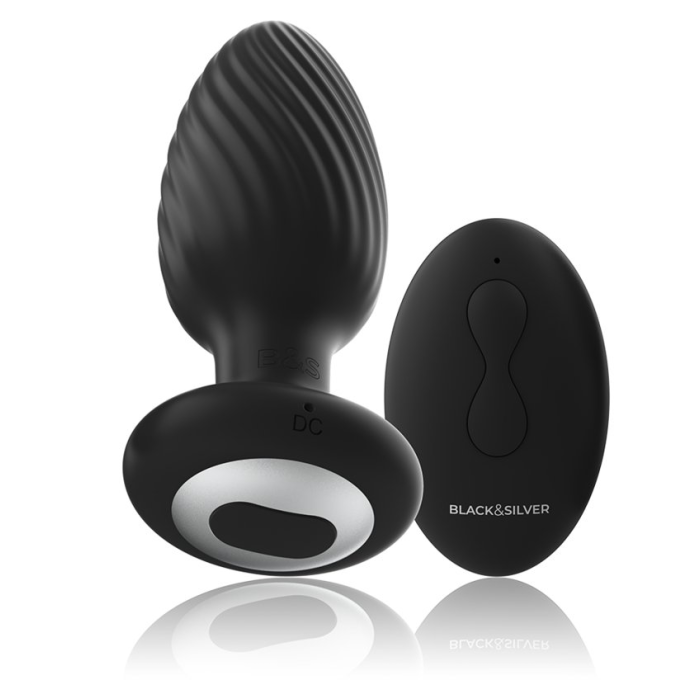 WELLS REMOTE C. ANAL PLUG DE BLACK & SILVER