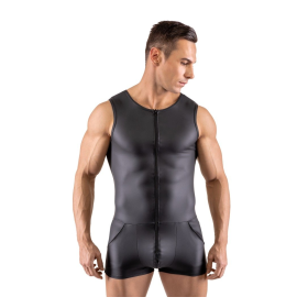 SVENJOYMENT 2150468- BODY NEGRO PARA HOMBRE SIN MANGAS.