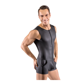 SVENJOYMENT 2150468- BODY NEGRO PARA HOMBRE SIN MANGAS.