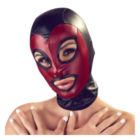 HEAD MASK-ROJA Y NEGRA DE BAD KITTY