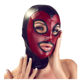 HEAD MASK-ROJA Y NEGRA DE BAD KITTY