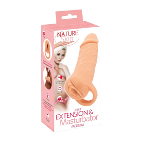 NATURESKIN 2 IN 1MEDIUM -EXTENSION+MASTURBATOR