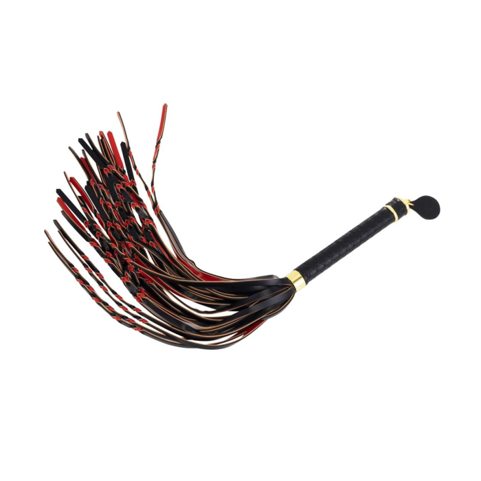 Sevanda Red & Black Braided Tail Flogger