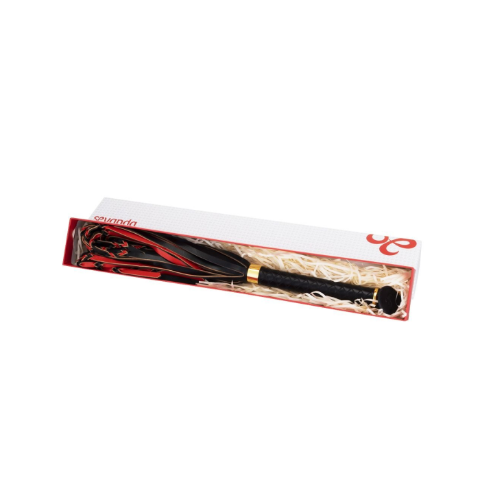 Sevanda Red & Black Braided Tail Flogger