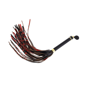 Sevanda Red & Black Braided Tail Flogger
